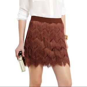 BCBG Maxazria Modie Crochet Fringe Skirt
